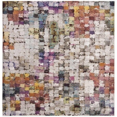 Safavieh Aria Rug Cream & Rust - 6 ft.-5 in. x 6 ft.-5 in. Square ARA168A-6SQ